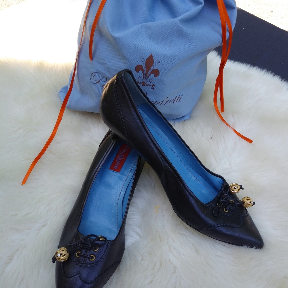Paola Quadretti Italian black shoes size 9.5